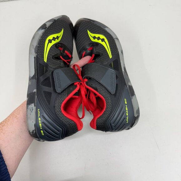 Saucony Unleash SD 2 Throw Track & Field Black Red Shoes S29035-2 Mens size 10 - Picture 6 of 8